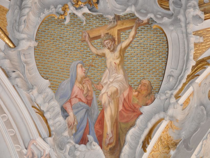 Der 5. Schmerz Mariens - Jesus stirbt am Kreuz